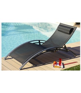 Chaise longue en aluminium...